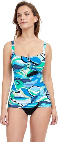 Profile by Gottex Women's Standard Retro Love Square Neck Tankini in Kuwait