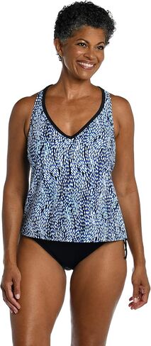 Maxine Of Hollywood Women's Standard V-Neck Racer Back Tankini Swimsuit Top in Saudi Arabia