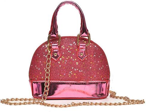 حقيبة يد JienClound للفتيات الصغيرات اللامعة للأطفال الصغار مزينة بالترتر على شكل نجمة وحقيبة كروس للأميرة ومحفظة صغيرة للفتيات in Kuwait