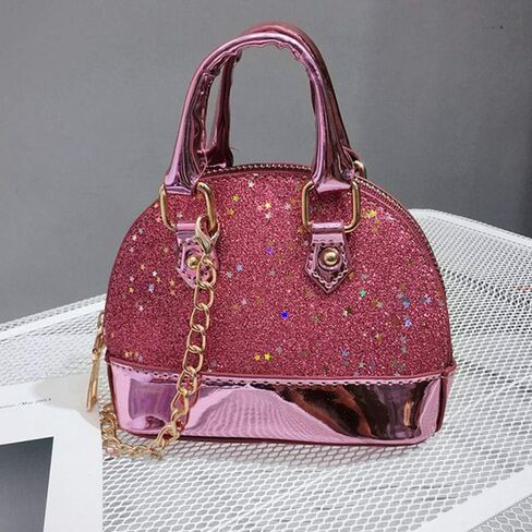 حقيبة يد JienClound للفتيات الصغيرات اللامعة للأطفال الصغار مزينة بالترتر على شكل نجمة وحقيبة كروس للأميرة ومحفظة صغيرة للفتيات in Kuwait