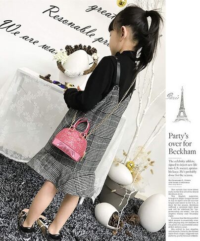 حقيبة يد JienClound للفتيات الصغيرات اللامعة للأطفال الصغار مزينة بالترتر على شكل نجمة وحقيبة كروس للأميرة ومحفظة صغيرة للفتيات in Kuwait