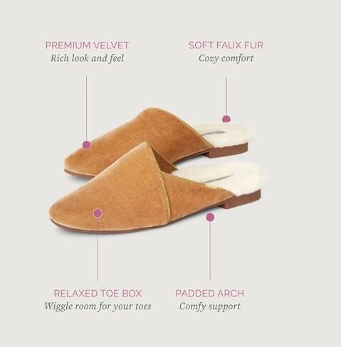 Luvons House Slippers for Women. Stylish, comfortable, machine washable. Memory foam cushion, faux fur, arch support, anti-slip sole for indoor and outdoor wear. in Saudi Arabia