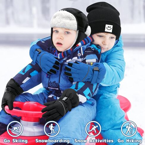 Olreco Kids Snow Gloves for Boys Toddler Waterproof Gloves Girls Winter Gloves Kids Gloves Winter Waterproof Kids Ski Gloves in Kuwait
