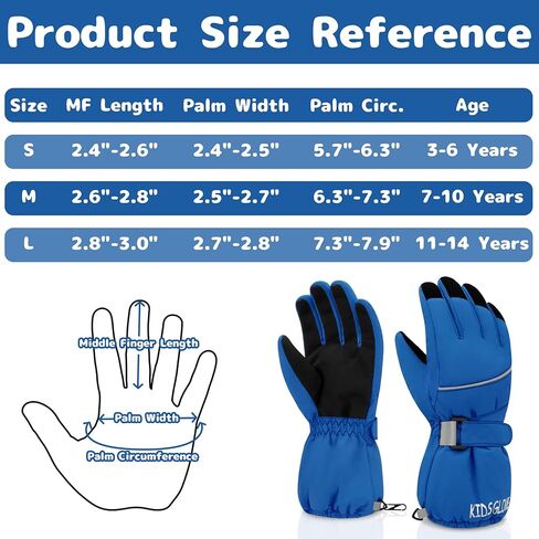 Olreco Kids Snow Gloves for Boys Toddler Waterproof Gloves Girls Winter Gloves Kids Gloves Winter Waterproof Kids Ski Gloves in Kuwait