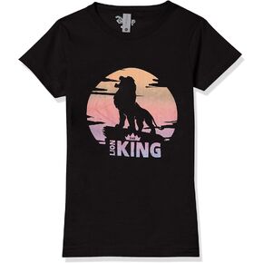 تي شيرت للفتيات بأكمام قصيرة يحمل شعار Disney Little، Big Lion King Sunset Logo in Saudi Arabia