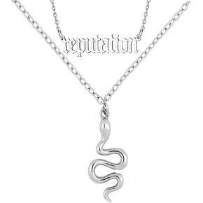 Z-Jeris Reputation Snake Necklace for Women Layered 18k Gold Snake Necklace Reputation Necklace Music Lover Gift Singer Gifts Singer Song Inspired Fans Gift in Kuwait