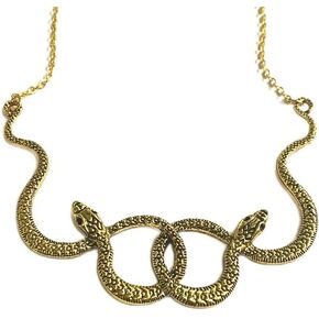 INENIMARTJ Snake Choker Necklaces Goth Serpent Necklace Cuban Link Chain Snake Necklace for Women Girls Hypoallergenic Bib Collar Snake Accessories Jewelry Gift