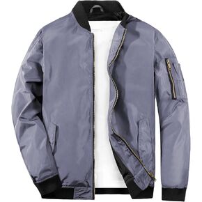 MADHERO Mens Bomber Jacket Lightweight Slim Fit Softshell Windbreaker