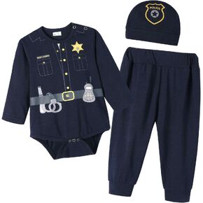 Newborn Infant Baby Boy Girl Costume Outfit Uniform Astronaut Chef Costume Toddler Police with Hat