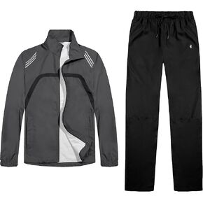 Little Donkey Andy Women Lightweight Running Jacket 2 Pieces Set, Full Zip Track Sports Suits for Cycling, UV Protection
