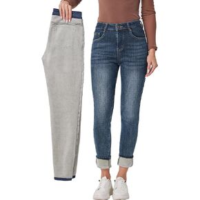 Fakanhui Women's Fleece Lined Winter Thermal Jeans Wear Jeggings Denim Skinny Pants Leggings in Saudi Arabia