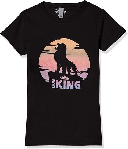 Disney Little, Big Lion King Sunset Logo Girls Short Sleeve Tee Shirt in Saudi Arabia