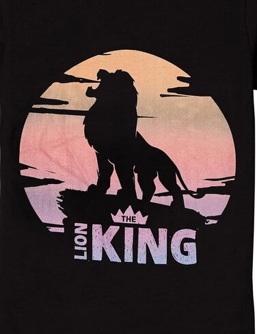 Disney Little, Big Lion King Sunset Logo Girls Short Sleeve Tee Shirt in Saudi Arabia