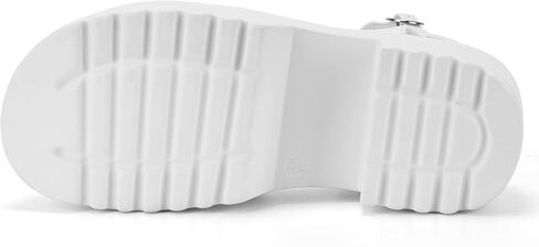 صنادل Meiiei ​​النسائية ذات المنصة المكتنزة، نعل العروة وكعب مكتنز كتلة الصنادل الصيفية المفتوحة عند الأصابع مع حزام الكاحل قابل للتعديل in Kuwait