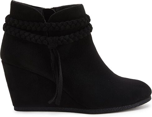 Womens Wedge Ankle Boots Braided Fringe Strap Western Heeled Fall Booties Dress Shoes in Saudi Arabia