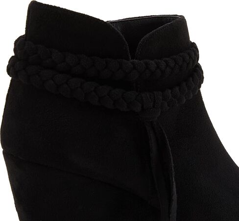 Womens Wedge Ankle Boots Braided Fringe Strap Western Heeled Fall Booties Dress Shoes in Saudi Arabia