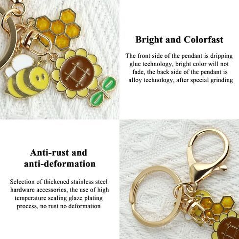 ZYLLGLOW Cute Keychain Aesthetic Keychain Accessories Kawaii Key Ring for Women,Keychain For Girl Charm for Airpod,Backpack in Kuwait