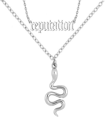 Z-Jeris Reputation Snake Necklace for Women Layered 18k Gold Snake Necklace Reputation Necklace Music Lover Gift Singer Gifts Singer Song Inspired Fans Gift in Kuwait