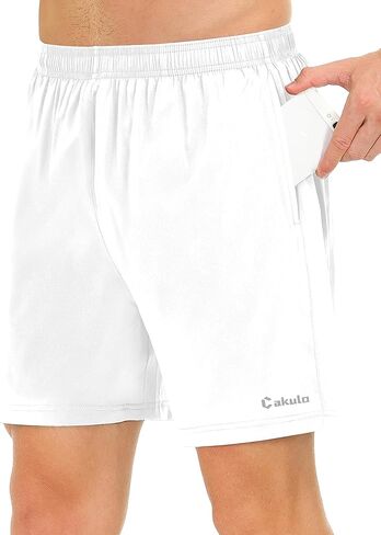 Cakulo Men's 5 Inch Running Tennis Shorts Quick Dry Athletic Workout Active Shorts with Pockets in Saudi Arabia