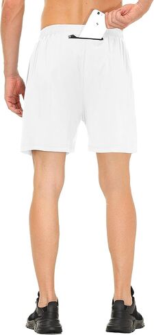 Cakulo Men's 5 Inch Running Tennis Shorts Quick Dry Athletic Workout Active Shorts with Pockets in Saudi Arabia
