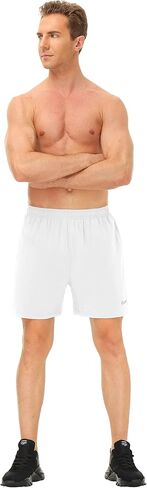 Cakulo Men's 5 Inch Running Tennis Shorts Quick Dry Athletic Workout Active Shorts with Pockets in Saudi Arabia