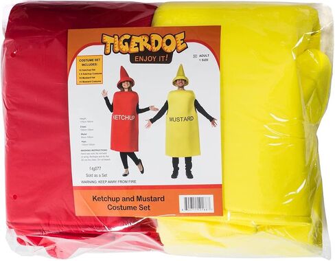 Ketchup and Mustard Costume - Halloween Couples Costumes for Adults - Mascot Costume - Food Costumes by Tigerdoe in Saudi Arabia