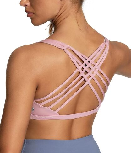QUEENIEKE Womens Yoga Sport Bra Light Support Strappy Free to Be Bra 77889 in Kuwait