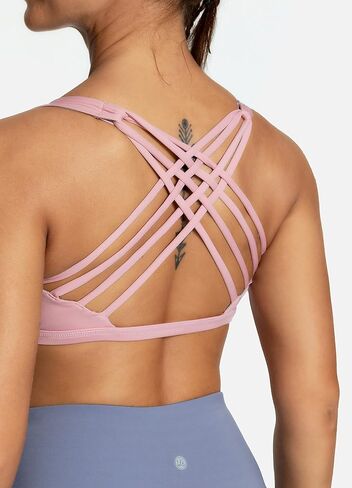 QUEENIEKE Womens Yoga Sport Bra Light Support Strappy Free to Be Bra 77889 in Kuwait