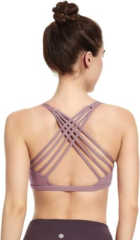 QUEENIEKE Womens Yoga Sport Bra Light Support Strappy Free to Be Bra 77889 in Kuwait