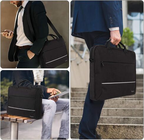 حقيبة لابتوب Taygeer 15.6 بوصة، حقيبة كمبيوتر محمول رفيعة للرجال والنساء، حقيبة حمل محمولة للأعمال وحقيبة كتف للكمبيوتر المحمول، 15 ملحق للكمبيوتر المحمول متوافق مع HP/Dell/Lenovo/Asus/Microsoft Surface in Kuwait