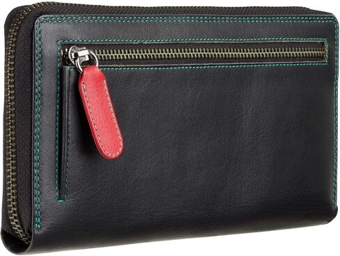 Visconti Spectrum 33 Multi Colored Soft Leather Ladies Wallet Purse Clutch (Red Multi), Large in Saudi Arabia