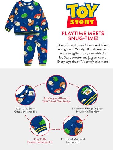 زي قصة لعبة ديزني | مجموعة سويت شيرت وركض للأولاد من شركة Ord | بدلة رياضية وودي آند باز للأطفال in Kuwait