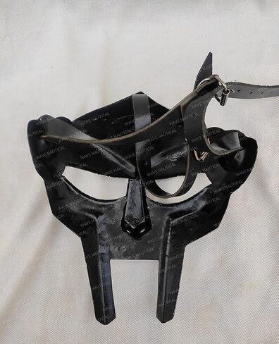 WAVE NAUTICAL - قناع وجه مصارع MF Doom Madvillain 18 جم من الفولاذ الطري نسخة طبق الأصل من خوذة مصارع العصور الوسطى Doom Gladiator قناع وجه مصنوع يدويًا MF Doom العصور الوسطى in Kuwait
