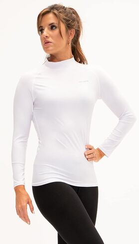 DEVOPS 3 Pack Women's Compression Shirt Dry Fit Nock Turltle Neck Long Sleeve Running Athletic T-Shirt Workout Tops in Kuwait