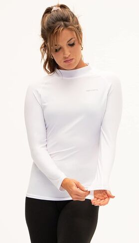 DEVOPS 3 Pack Women's Compression Shirt Dry Fit Nock Turltle Neck Long Sleeve Running Athletic T-Shirt Workout Tops in Kuwait