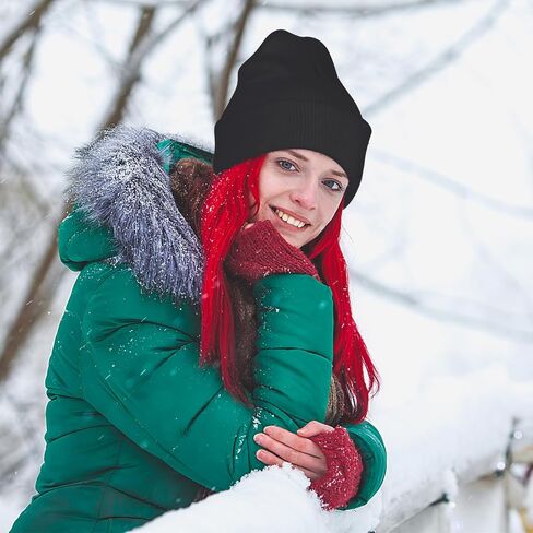 DIVINA VITAE Knitted Beanie Hat for Men and Women, Winter Skull Cap Cuffed Winter Hats Soft Thick Warm Stretchy Knit Caps in Kuwait