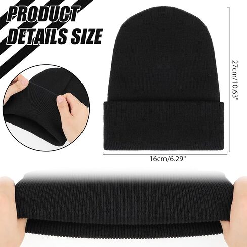 DIVINA VITAE Knitted Beanie Hat for Men and Women, Winter Skull Cap Cuffed Winter Hats Soft Thick Warm Stretchy Knit Caps in Kuwait