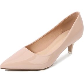 Women's Low Kitten Heel Pumps Classic Fashion Dress Pumps Simple Heeled Shoes for Office Work in Kuwait