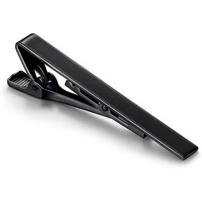 Tie Clips for Men Black Tie Bar Clip Set for Regular Ties Necktie for Wedding Anniversary Business Best Gift Skiny Necktie Meeting Gold Black Silver navy（2.28 * 0.24in）