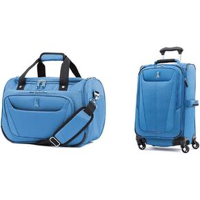 حقيبة سفر ترافيل برو ماكسلايت بخمسة جوانب قابلة للتوسيع بعجلات دوارة، باللون الأزرق السماوي، مجموعة مكونة من قطعتين (حقيبة/21) in Kuwait