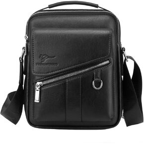 Eshow Men's Crossbody Shoulder Bag Leather Men Messenger Bag Retro Side Satchel PAD Bag For Work Business Sling Casual Bag in Kuwait