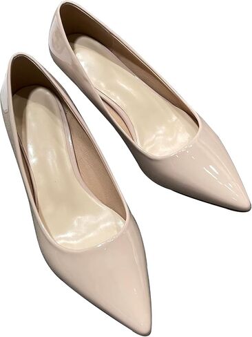 Women's Low Kitten Heel Pumps Classic Fashion Dress Pumps Simple Heeled Shoes for Office Work in Kuwait