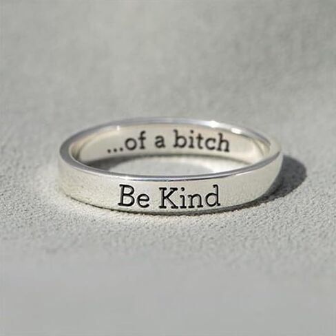 MIFYNN Be Kind of A Bitch Ring Stainless Steel Ring Inspirational Friendship Ring Be Kind... of A Bitch Ring for Women Girls in Kuwait