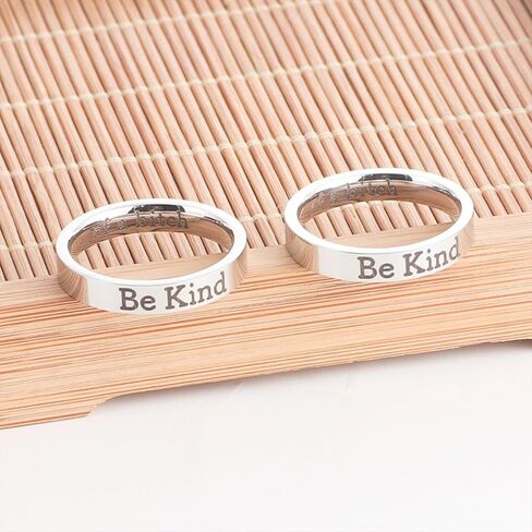 MIFYNN Be Kind of A Bitch Ring Stainless Steel Ring Inspirational Friendship Ring Be Kind... of A Bitch Ring for Women Girls in Kuwait