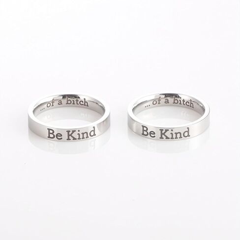 MIFYNN Be Kind of A Bitch Ring Stainless Steel Ring Inspirational Friendship Ring Be Kind... of A Bitch Ring for Women Girls in Kuwait