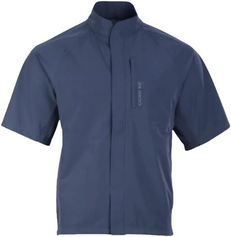 Short Sleeve Golf Rain Jacket - Three Layer Short Sleeve Lightweight, Breathable, All Weather Jacket for Men in Kuwait
