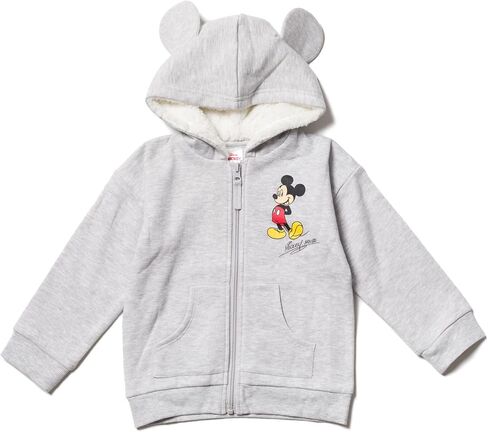 Disney Mickey Mouse Little Boy Girl Kids Fleece Zip Up Hoodie Gray 6 in Saudi Arabia