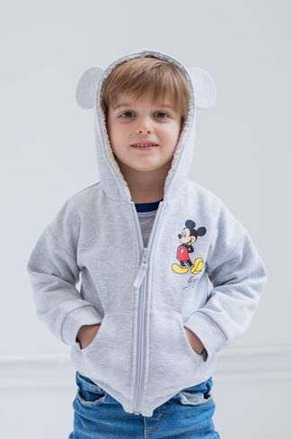 Disney Mickey Mouse Little Boy Girl Kids Fleece Zip Up Hoodie Gray 6 in Saudi Arabia