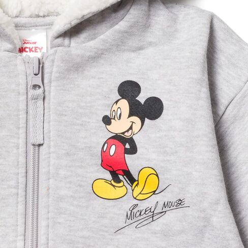 Disney Mickey Mouse Little Boy Girl Kids Fleece Zip Up Hoodie Gray 6 in Saudi Arabia