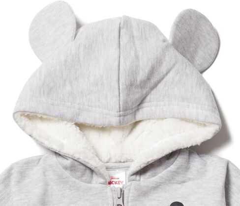 Disney Mickey Mouse Little Boy Girl Kids Fleece Zip Up Hoodie Gray 6 in Saudi Arabia